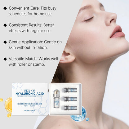 Hyaluronic Acid Hydrating Facial Serum Set with Roller Applicator