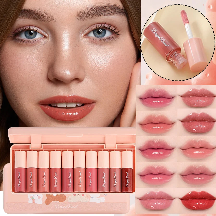 10 - Pieces Shimmer Lip Gloss Set