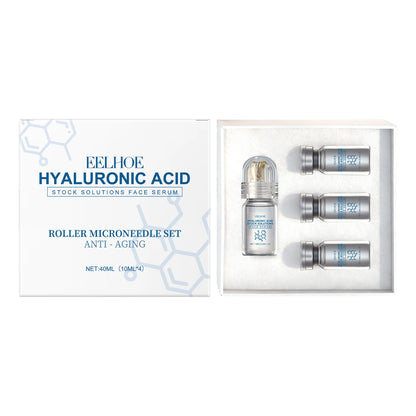 Hyaluronic Acid Hydrating Facial Serum Set with Roller Applicator