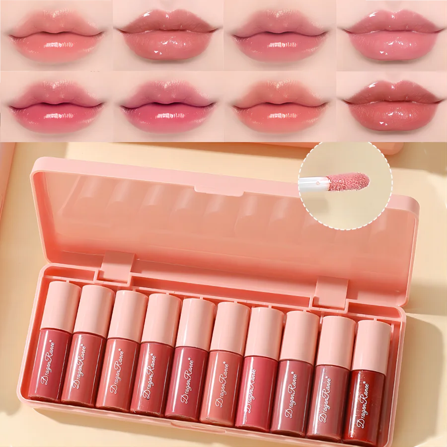 10 - Pieces Shimmer Lip Gloss Set