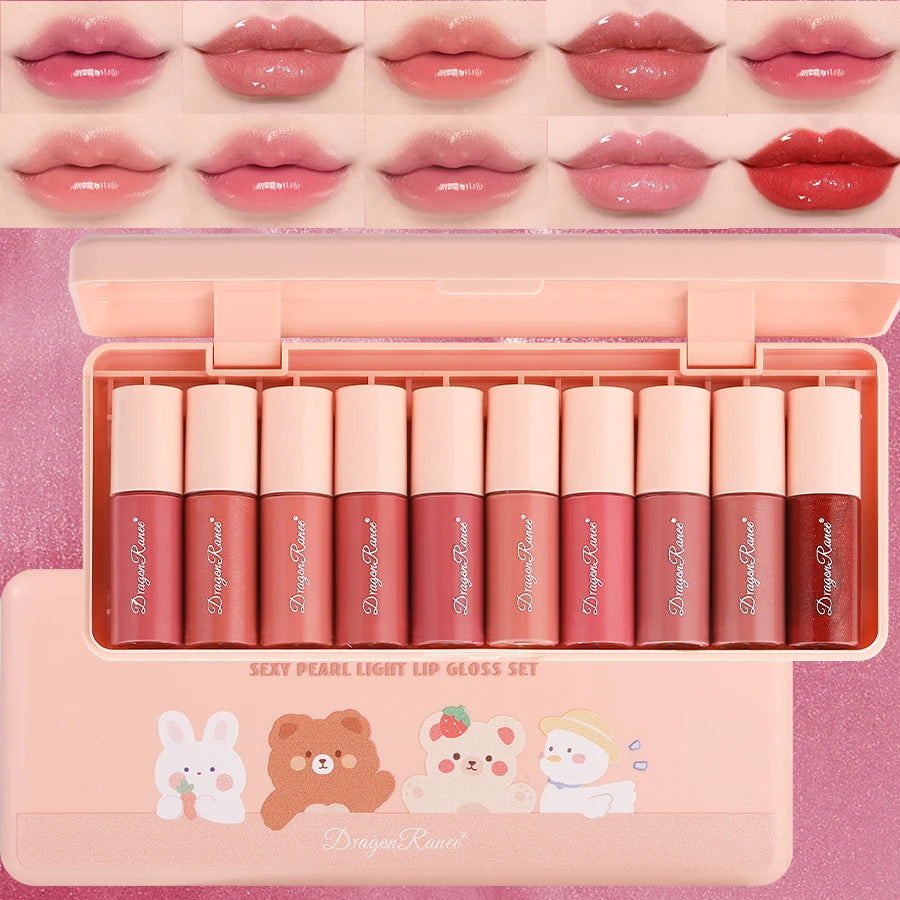 10 - Pieces Shimmer Lip Gloss Set
