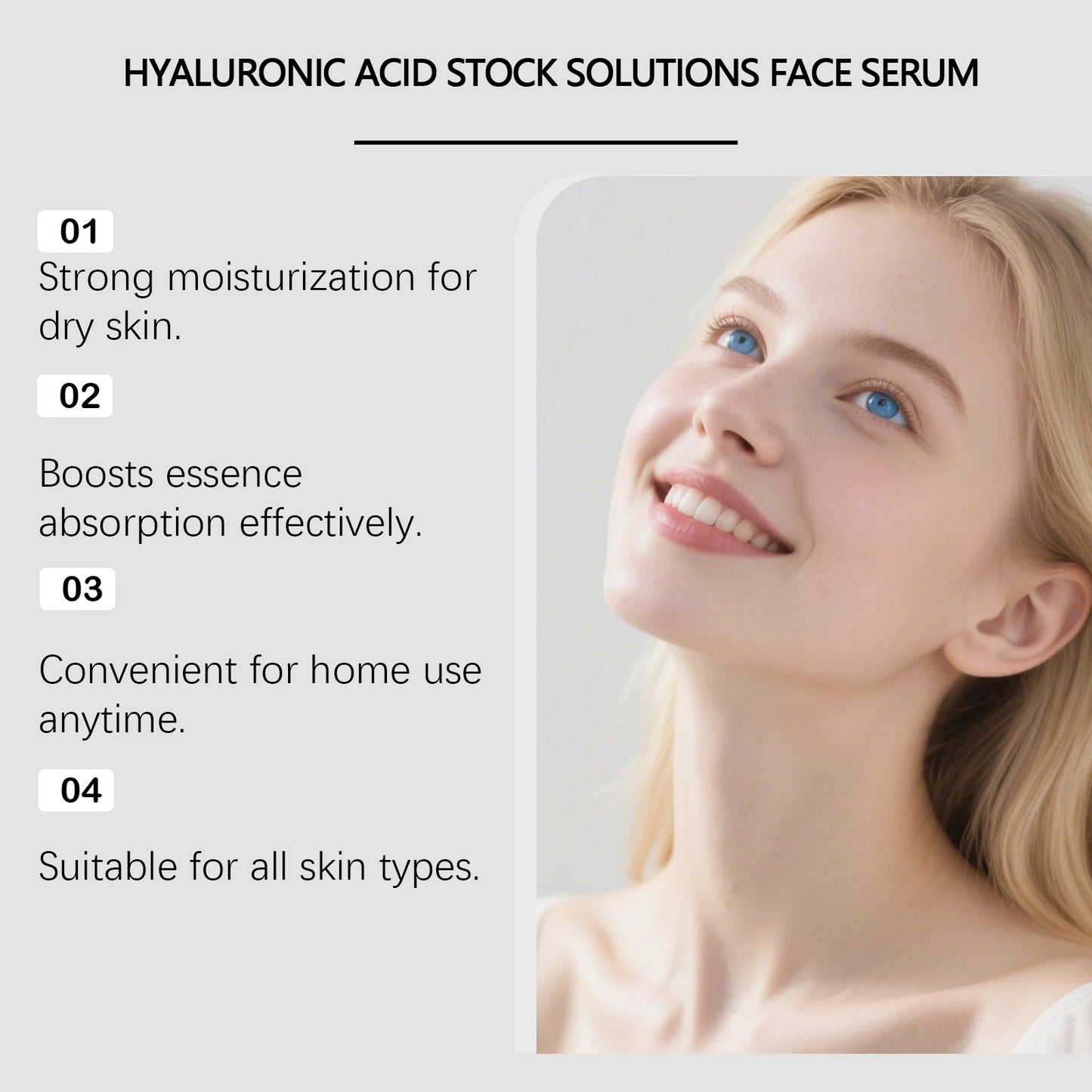 Hyaluronic Acid Hydrating Facial Serum Set with Roller Applicator
