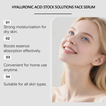 Hyaluronic Acid Hydrating Facial Serum Set with Roller Applicator
